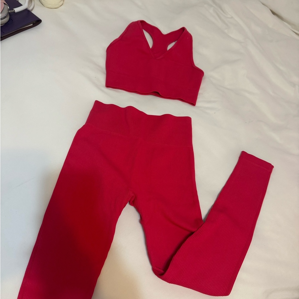 Vibrant Red Activewear Set